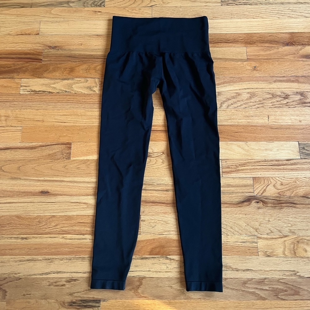SPANX Assets Black Stretch Leggings 1X